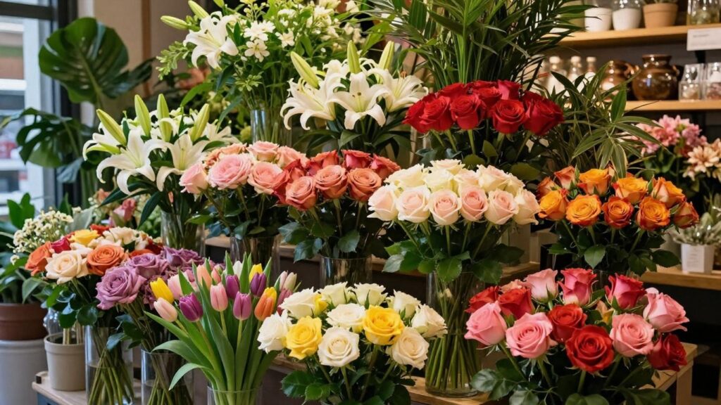 Beautiful floral arrangement at a flower shop in Altona.