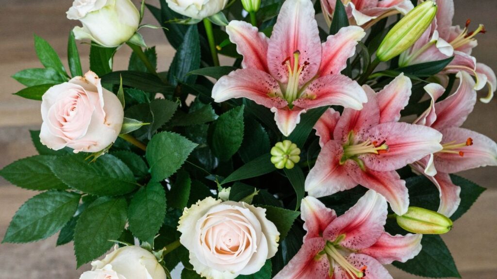 Beautiful floral arrangement from Hobsons Bay Florist.