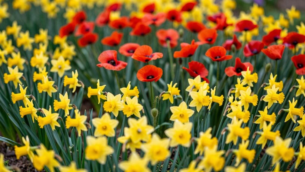 Colorful seasonal flowers in Altona