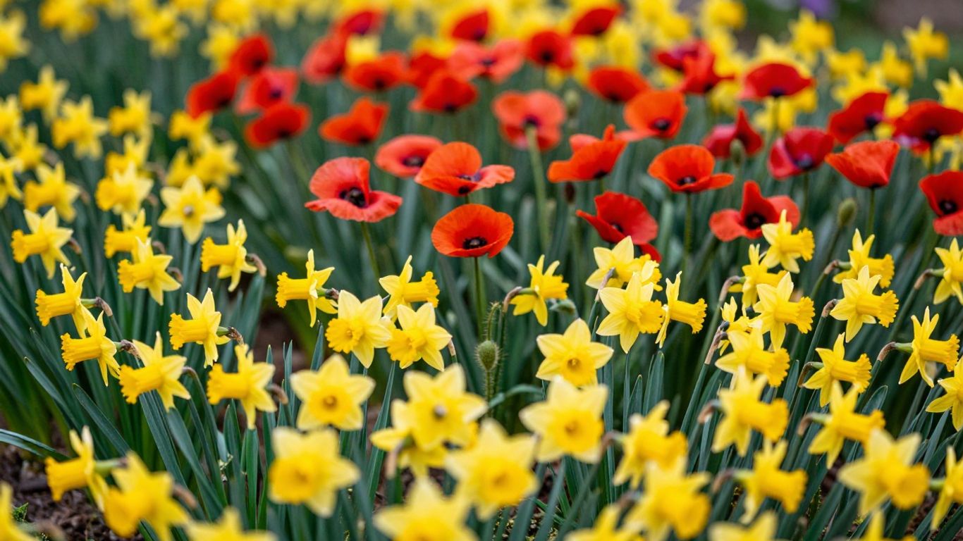 Colorful seasonal flowers in Altona